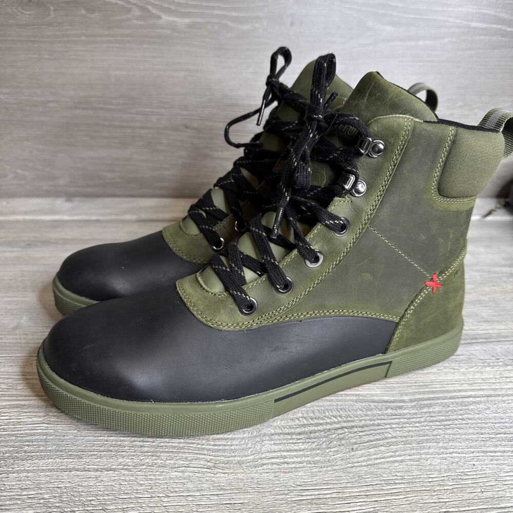 Xtratuf Men's Leather Lac Olive Lace Up Shoes LAL300 Sz 12